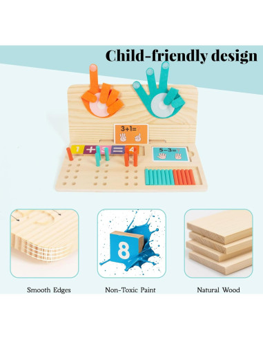 Juguete de Aprendizaje Montessori WOODENFUN 2-8 Años Matemáticas