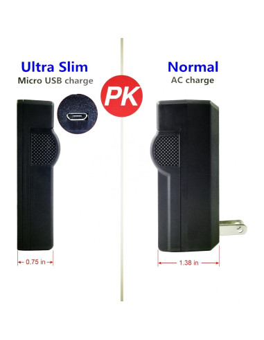 Kastar Paquete 2 Baterías + Cargador USB para Kodak LB-070