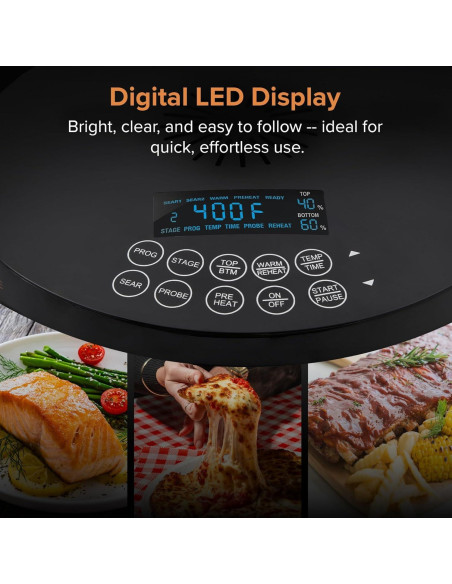 Horno de Parrilla Nuwave Primo 1500W, Termómetro Digital, 4.08kg Horno de Parrilla Nuwave Primo 1500W, Termómetro Digital, 4.08kg