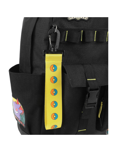 Mochila Negra Pokémon 19" con Parches de Pikachu y Amigos Mochila Negra Pokémon 19" con Parches de Pikachu y Amigos