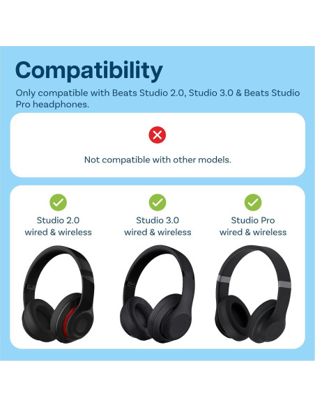 Diadema de Reemplazo MMOBIEL para Beats Studio Pro/3.0/2.0 - Negro Mate Diadema de Reemplazo MMOBIEL para Beats Studio Pro/3.0/2.0 - Negro Mate