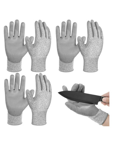 Guantes Resistentes a Cortes Janmercy 3 Pares Nivel 5