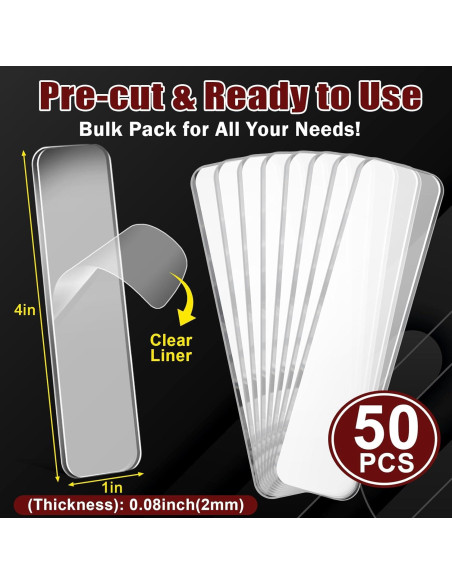 Cinta Doble Cara Alta Resistencia Navona 50 Pcs 2.54x10.16 cm Cinta Doble Cara Alta Resistencia Navona 50 Pcs 2.54x10.16 cm