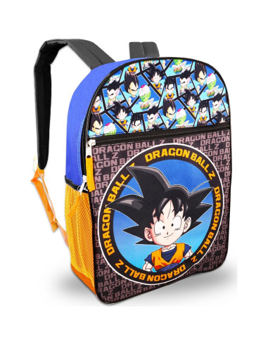 Mochila Escolar Dragon Ball Z Niños + Botella y Stickers
