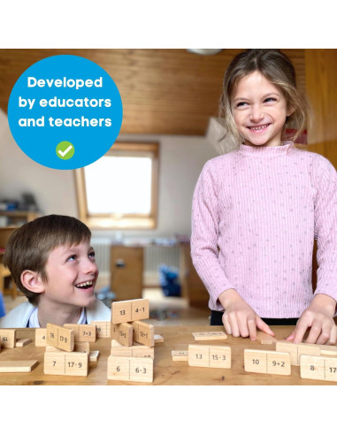 Juego de Dominó Matemático Extasticks Suma y Resta 6+