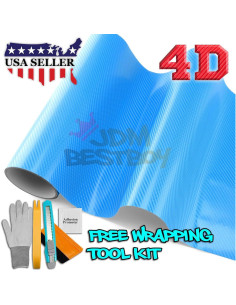 Vinilo Adhesivo Automotriz JDMBESTBOY 5FT x 30M Azul Claro 2