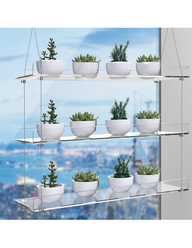 Estante Colgante de Plantas ZerzSemp 3 Niveles 40.64x15.24 cm