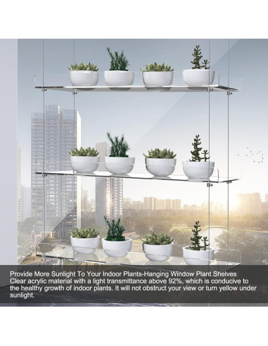 Estante Colgante de Plantas ZerzSemp 3 Niveles 40.64x15.24 cm