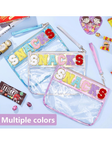Bolsa de Snack Transparente DERAKUS Azul 30x22.5cm Holográfica