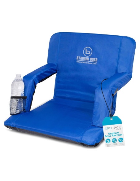 Silla Reclinable de Estadio Stadium Boss Acolchada Azul - 6 Posiciones Silla Reclinable de Estadio Stadium Boss Acolchada Azul - 6 Posiciones