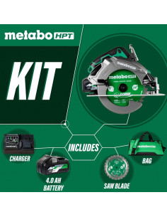 Sierra Circular Inalámbrica Metabo HPT 36V 7-1/4" con Torque 2