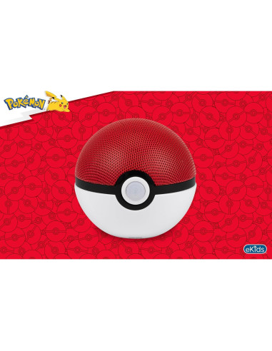 Altavoz Bluetooth eKids Pokeball Portátil 10h Batería USB-C