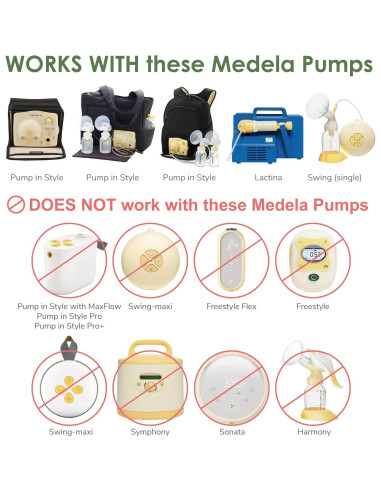 Partes de Bomba de Pecho Maymom 15mm - Compatible Medela