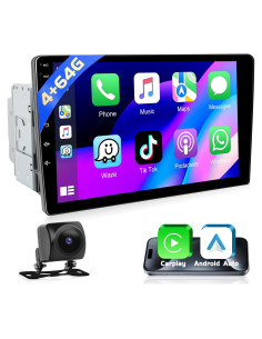 Estéreo de Coche Motorsi Doble Din 9" Bluetooth GPS CarPlay