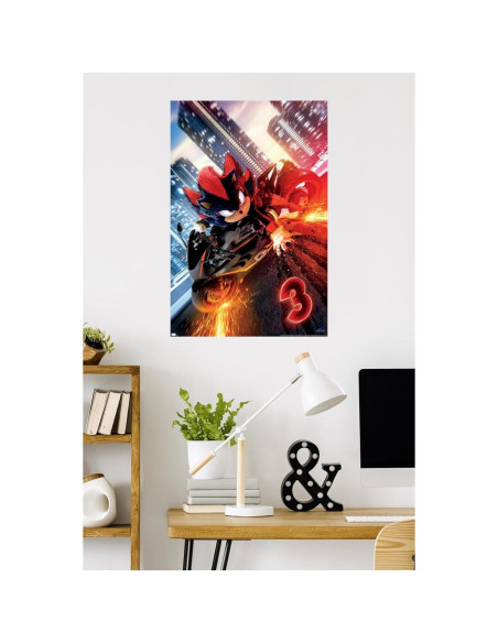 Cartel Sonic The Hedgehog 3 - Shadow Motorcycle 86.36x56.83cm Cartel Sonic The Hedgehog 3 - Shadow Motorcycle 86.36x56.83cm