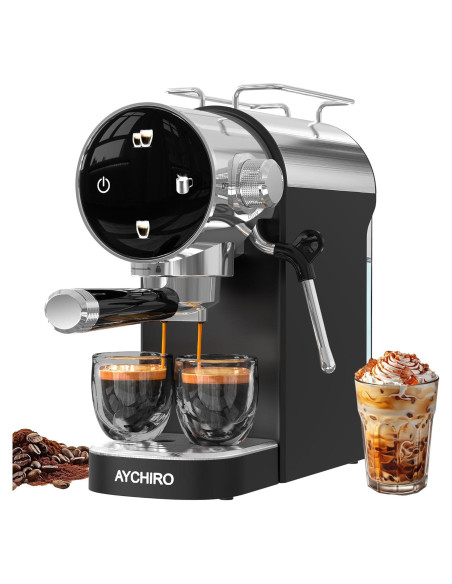 Máquina de Espresso AYCHIRO US-GK-1511-N01 20 Bar con Espumador Máquina de Espresso AYCHIRO US-GK-1511-N01 20 Bar con Espumador