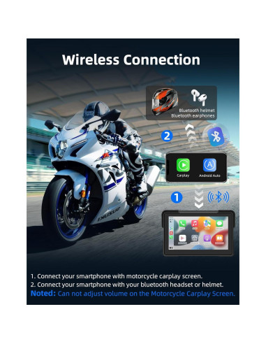 Pantalla CarPlay 7" Jelkuz MT10 con cámara dual 2K y GPS