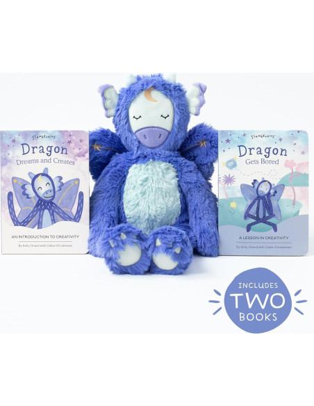 Slumberkins Dragón Kin 35.56 cm + 2 Libros de Cartón 0-8 años Slumberkins Dragón Kin 35.56 cm + 2 Libros de Cartón 0-8 años