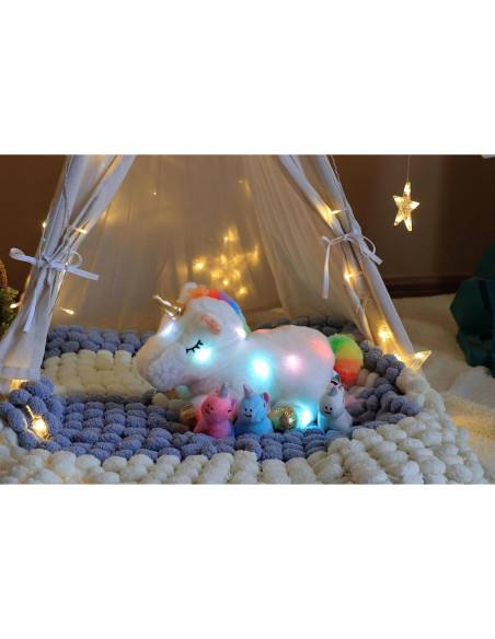 Juguete de Peluche Unicornio Musical LED Hopearl 48 cm Juguete de Peluche Unicornio Musical LED Hopearl 48 cm