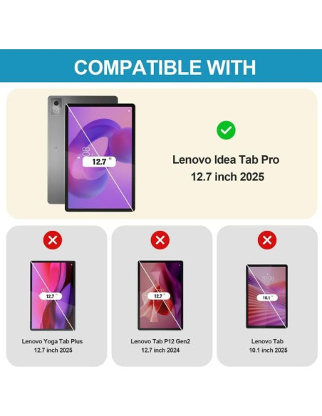 Funda ProCase para Lenovo Idea Tab Pro 12.7" 2025 - Negro Funda ProCase para Lenovo Idea Tab Pro 12.7" 2025 - Negro