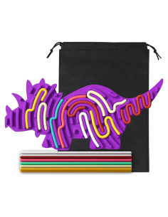 Tablero de Actividad Sensorial EWX Dinosaurio Antiestrés 12 Cuerdas