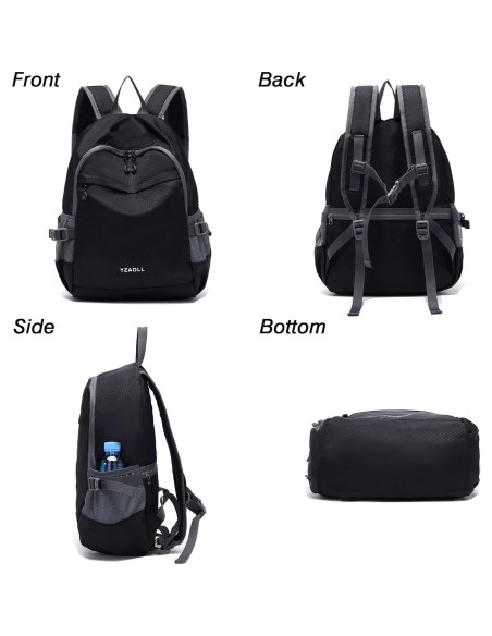 Mochila Plegable YZAOLL 20L Ligera Impermeable Negra Mochila Plegable YZAOLL 20L Ligera Impermeable Negra