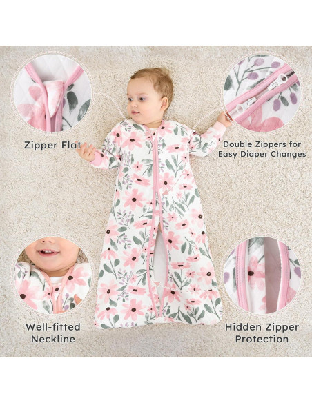 Saco de Sueño para Bebés Yoofoss 12-18 Meses 1.0 Tog Algodón Saco de Sueño para Bebés Yoofoss 12-18 Meses 1.0 Tog Algodón