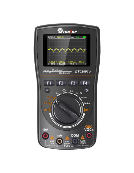 Osciloscopio Digital de Mano TOOLTOP ET828Pro 10MHz 50Msps Osciloscopio Digital de Mano TOOLTOP ET828Pro 10MHz 50Msps
