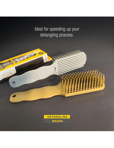 Cepillo Desenredante PuffCuff TangleMaster para Cabello Rizado