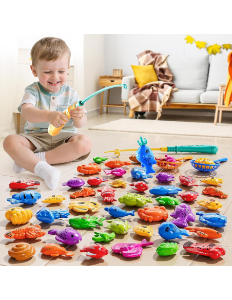Juego de Pesca Magnética KIZONLY para Niños 3-8 Años Juego de Pesca Magnética KIZONLY para Niños 3-8 Años
