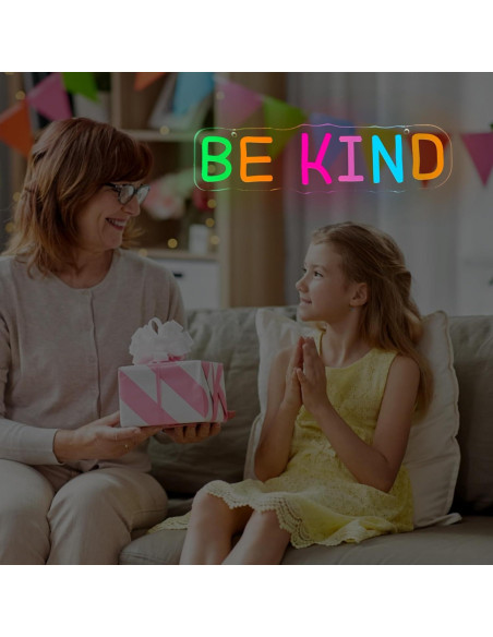 Señal de Neón LED Be Kind ASONGLIFE 33x32.5 cm Verde Señal de Neón LED Be Kind ASONGLIFE 33x32.5 cm Verde