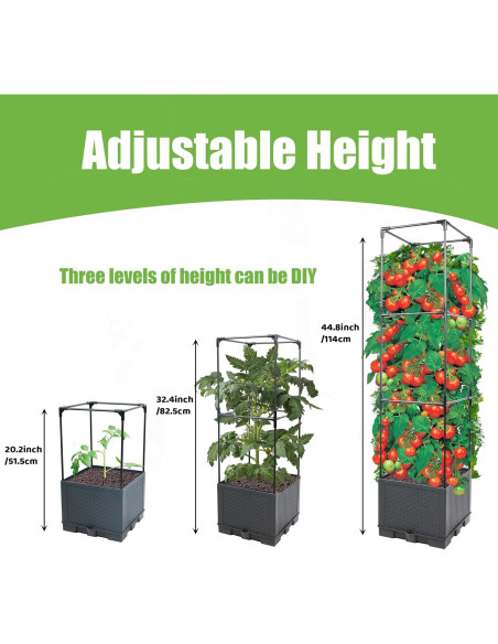 Sunnyglade Plantador Elevado con Trellis 2 Pcs 111.76 cm Sunnyglade Plantador Elevado con Trellis 2 Pcs 111.76 cm