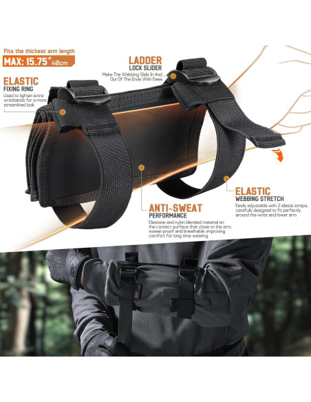 Funda de Mapa Táctica LIVANS Negra para Brazo - 3 Bolsillos Funda de Mapa Táctica LIVANS Negra para Brazo - 3 Bolsillos