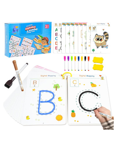 Cuaderno de Trazado de Letras Fabeto para Niños 3-5 Años