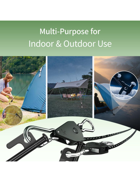 Cuerda de Camping CONBOLA 3.96m + Estacas de Metal 4 Pzas Cuerda de Camping CONBOLA 3.96m + Estacas de Metal 4 Pzas