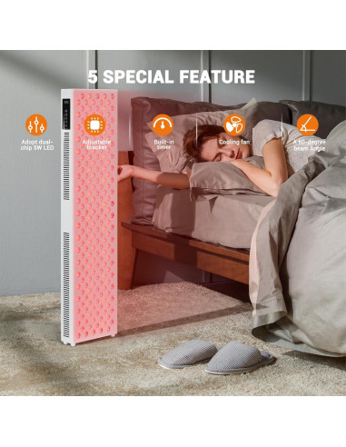 Dispositivo Terapia Luz Roja TROPOW RT1000, 200 LEDs, 4 Longitudes de Onda