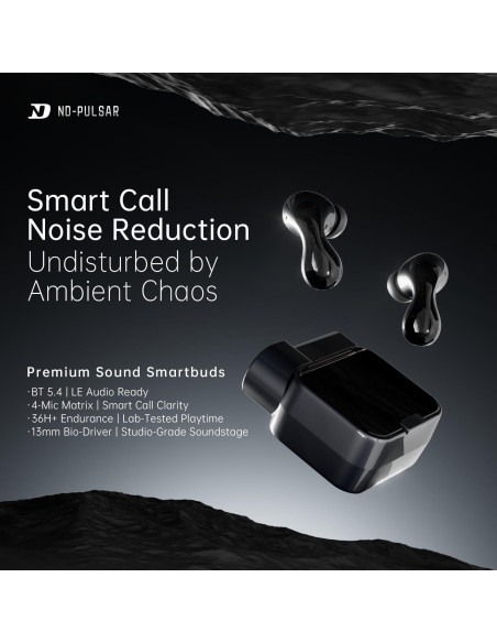 Auriculares Inalámbricos CCA Pulsar Bluetooth 5.4 36H Gris Auriculares Inalámbricos CCA Pulsar Bluetooth 5.4 36H Gris