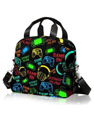 Bolsa de Almuerzo Aislada WOBAGMEN 12L para Niños Videojuegos