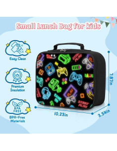 Bolsa de Almuerzo Aislada WOBAGMEN para Niños 26x9x20cm 2