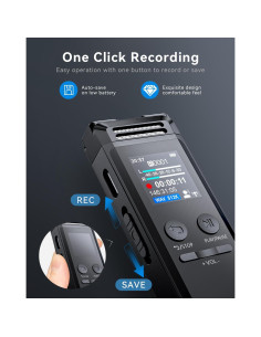 Grabadora de Voz EAKKOR 96GB con Cancelación de Ruido 2
