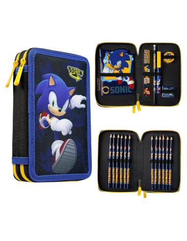 Estuche de Lápices Sonic The Hedgehog para Niños - Set Escolar