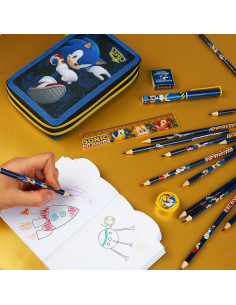 Estuche de Lápices Sonic The Hedgehog para Niños - Set Escolar 2