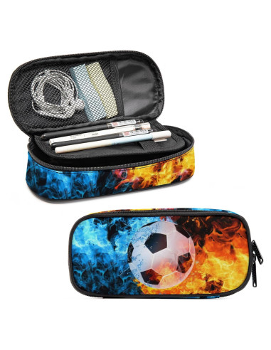 Estuche de Lápices Multifuncional Okentiso Fútbol 22.1x10.9cm
