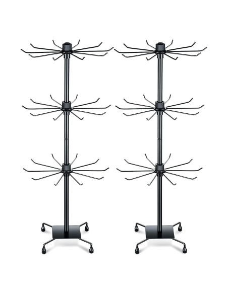 Soporte Giratorio de Joyería Lemecima 3 Niveles Negro Soporte Giratorio de Joyería Lemecima 3 Niveles Negro
