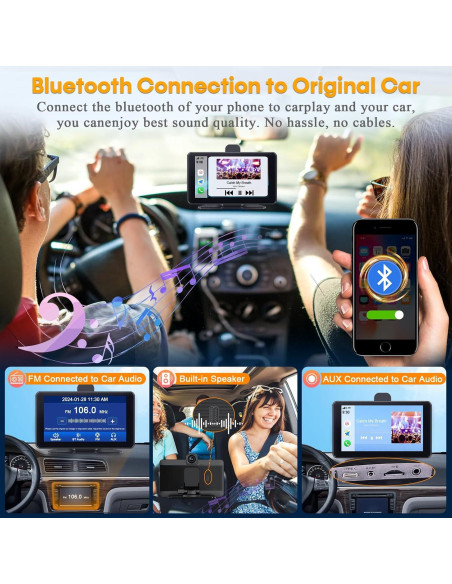Pantalla Portátil Carplay AMTIFO A28 7" GPS Bluetooth Pantalla Portátil Carplay AMTIFO A28 7" GPS Bluetooth
