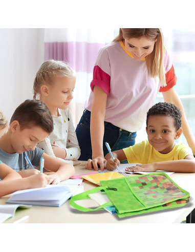 Bolsas Tote para Niños Lindas con Estuche para Lápices Verde