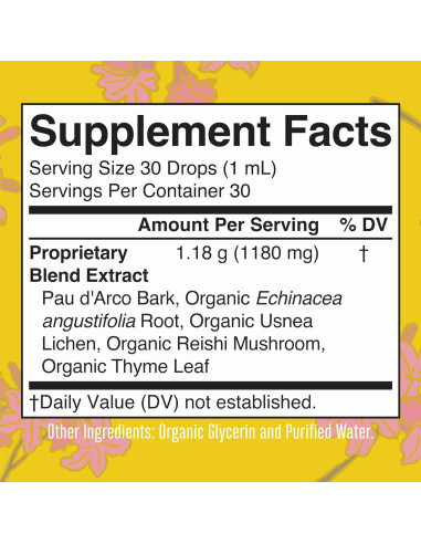Suplemento Herbal Líquido Pau d'Arco MaryRuth 29.57 ml