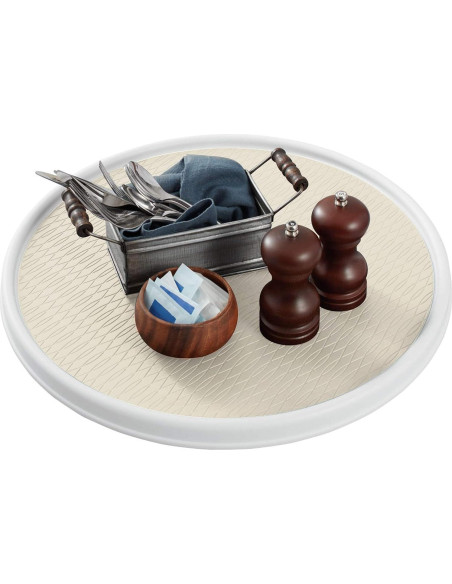 Plato Giratorio Antideslizante Copco 45,72 cm Crema Plato Giratorio Antideslizante Copco 45,72 cm Crema