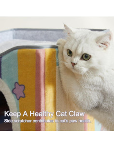 Cama para Gatos Jiupety Arcoíris 2-en-1 Plegable 45cm 2