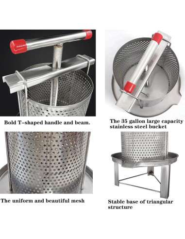 Extractor de Miel HCTOOL PYYZJ01 Manual Acero Inoxidable